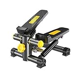 Zidao Stepper with Power Ropes, Body Sculpture Lateral Twist Stepper Hydraulic Mini Weight Loss Slim Legs Plastic Fitness Equipment Home,Gelb