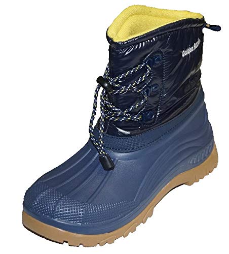 [ゴールデン レトリバー] Golden Retriever 9960 防寒ブーツ スノーシューズ (28.0cm, ネイビー/イエロー)