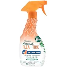 TropiClean Natural Maximum Strength Flea and Tick Spray for Dogs, 16oz