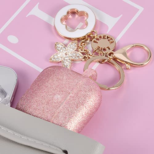 Image of VISOOM Case for Airpods 3 Pink Airpods 3rd Cases 2021 Silicone for iPod 3 Earbuds Case Cover Women Wireless Charging Case with Accessories Girl Bling Keychain for Apple Ear Buds 3rd Generation