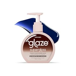 Glaze Supergloss Color Conditioning Gloss With Dispensing Pump – Hydrating Semi-Permanent Color Hair Gloss & Shine Boost – For Light to Medium Brown Hair With Highlights – 6.4 Fl Oz – Vanilla Lights