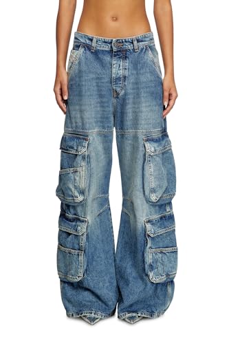 Diesel Women's Relaxed Jeans 1996 D-SIRE-Cargo Denim