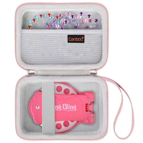 Canboc Carrying Case for Blinger Diamond Starter Kit/Dazzling Starter Kit, Blinger Sparkle Collection Box, Mesh Pocket fit Accessories, Rose Gold (Case Only)