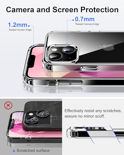 Image of HOOMIL Case for iPhone 12 Mini 5.4-Inch, Non-Yellowing, Drop Protection, Anti-Scratch Transparent Hard Back Phone Cover - Blue
