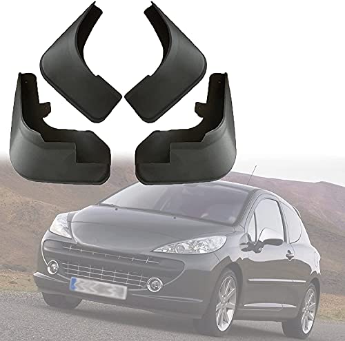 Solapas de barro para coche Peugeot 207, guardabarros delantero trasero Cover