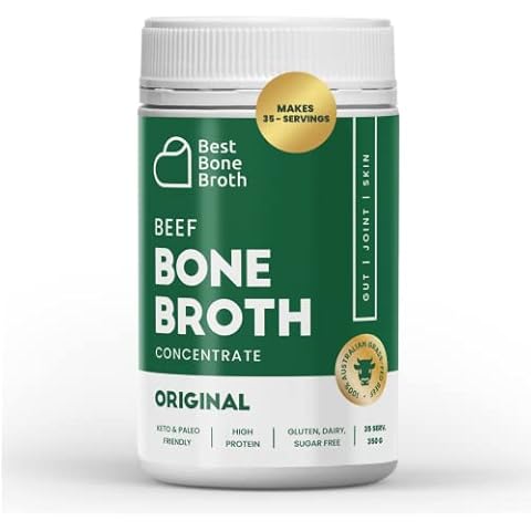 Beef Bone Broth Concentrate | Help Improve Joints, Skin, & Gut | Liquid Collagen Amino Acids | Keto, High Protein, Gluten Free | Made from Grass-Fed Beef - 35 Servings / 8.7 litres Cover