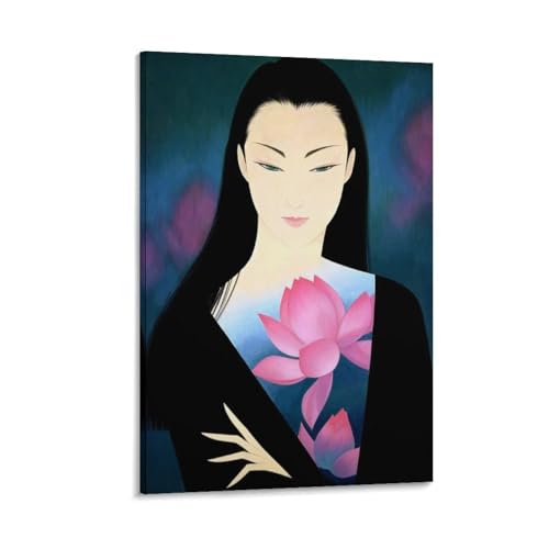 美品　鶴田一郎「黒髪」複製画 ジャパンブラックヘアー | 鶴田一郎アートストア ICHIRO TSURUTA