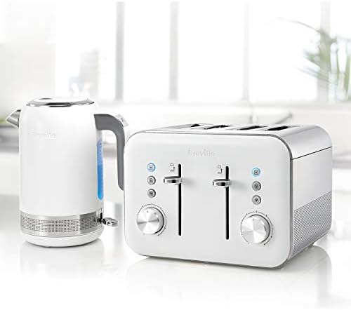 Breville VTT687 High Gloss Toaster, 4 Slice, with Variable Browning and High Lift, White