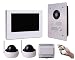 Produktbild 2 Draht IP Video Türsprechanlage Gegensprechanlage 7'' Monitor Weiß Kamera 170° HD mit oder ohne Überwachungskamera, Farbe: 1x7'' Monitor + 2X Kamera