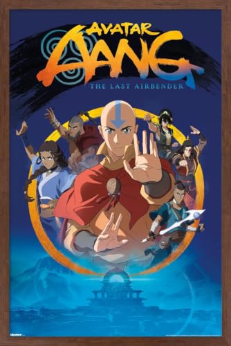 Trends International The Legend of Aang: The Last Airbender (2026) - One Sheet Wall Poster, 22.4L x 14.7W, Mahogany Framed Version