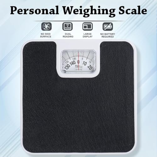 Image of MCP Healthcare Analog Body Weight Scale | Mechanical Scale | Non-Skid | Simple Dial Calibration Bathroom Body Scale, Gym Weight Scale (120.00, Kilograms)