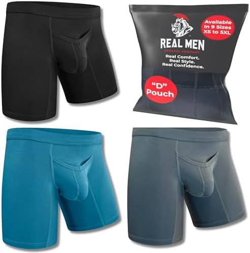 Real Men Natural Modal Pouch Boxer Briefs - ABCD Custom Pouch Size - Waist XS-5XL