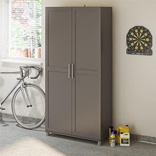 Systembuild Evolution Camberly Framed 36" Utility Storage Cabinet, Graphite Gray #TOP1