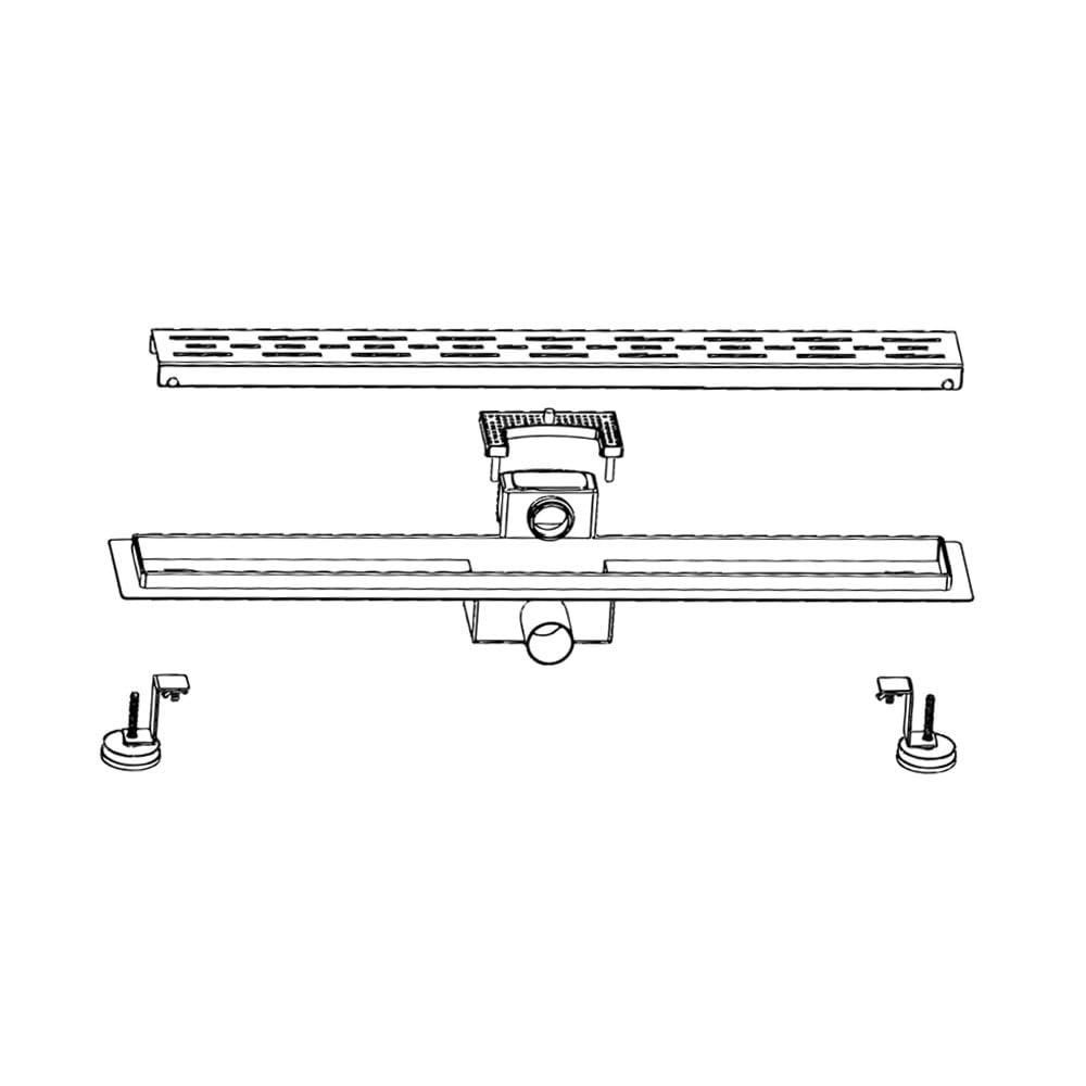 Aloni Caniveau de douche standard doré 90 cm