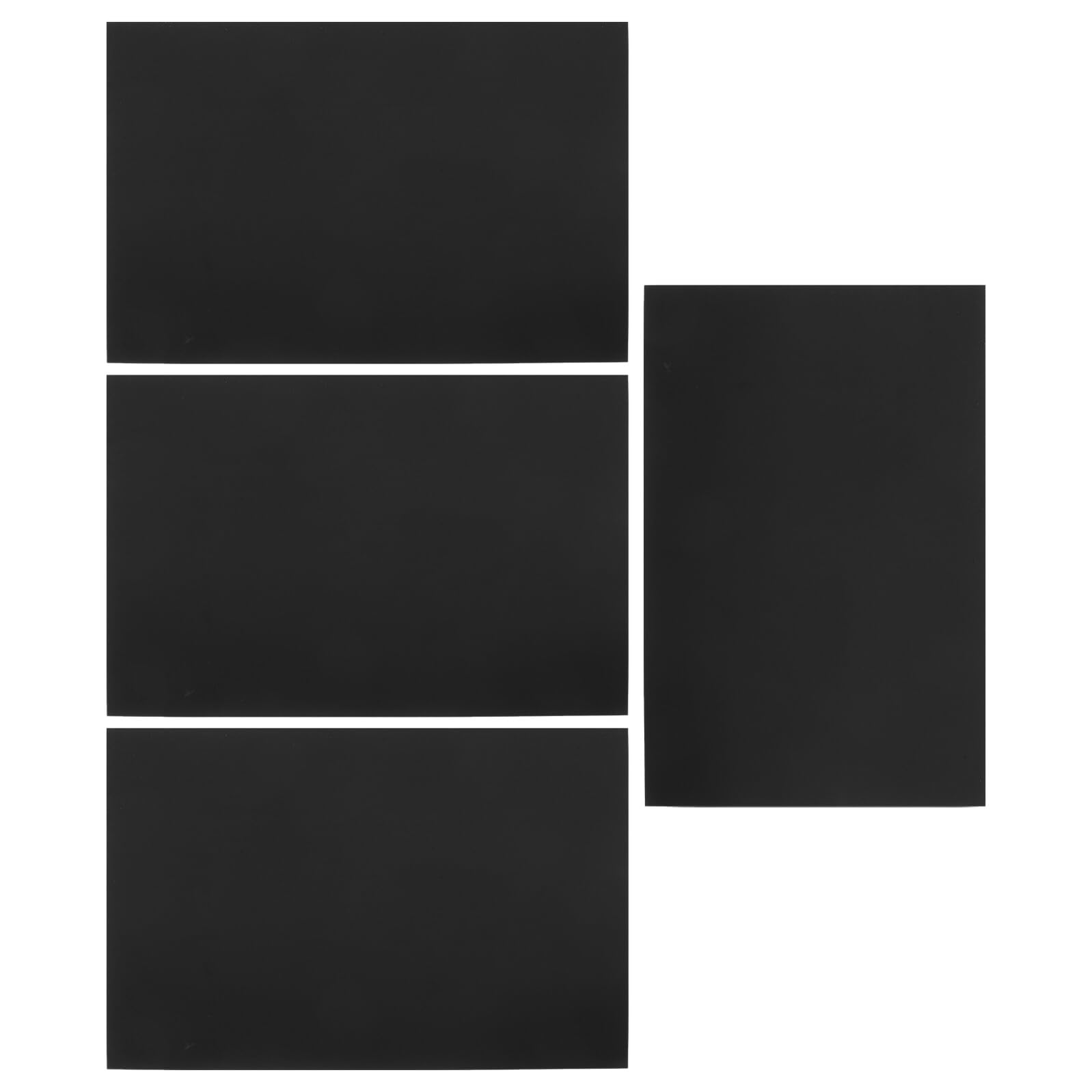 Lot de 4 Plaques en Aluminium Noir A4 2 MM d'Épaisseur pour Gravure Étiquettes Rectangulaires Vierges Personnalisables Supports Métalliques pour Bijoux Animaux de Compagnie et