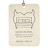 Remorque de voiture Giftbay, en bois, sur miroir, personnalisée, avec gravure, cadeau pour mari, petit ami, papa, chauffeur