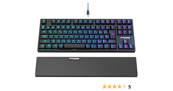 Amazon | ゲーミングキーボード テンキーレス 青軸 キーボード