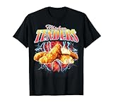 Bootleg Rap Funny Chicken Tenders Vintage 90s Heavy-Metal T-Shirt, Men, Black, Large