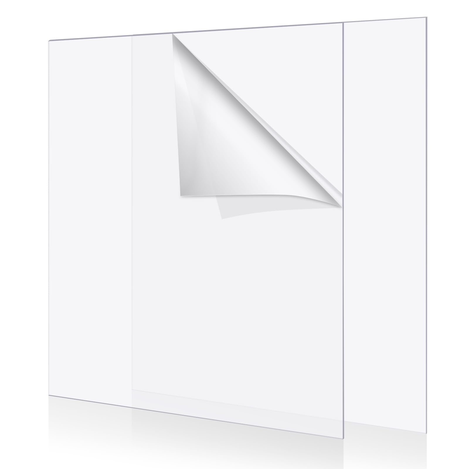 ASelected 2 Pcs Clear Acrylic Sheets A2, 2mm Transparent Sheets for Drawing, Printing, Craft DIY, Picture Frame etc (59.4 x 42cm)