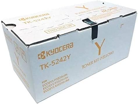 KyoceraGenuine TK-5242Y Yellow Toner Cartridge for ECOSYS P5026cdw and M5526cdw Model Laser Printers (1T02R7AUSV)