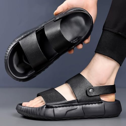 Men cowhide sandals are breathable non slip and soft soled suitable for casual driving and wading cowhide beach shoes3