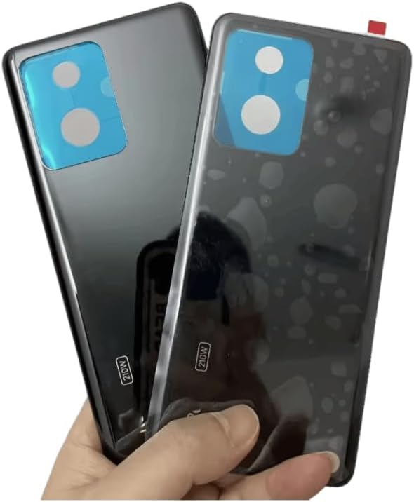 YOOOKOOO Compatible Rear Back Cover for Xiaomi Redmi Note 12 Discovery – Battery Door Housing Replacement Part (Black No Lens)