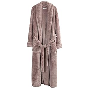 Richie House Women’s Plush Soft Warm Fleece Bathrobe Robe RH1591