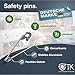 100x Stück Sicherheitsnadeln Mix - Klein & Groß - Safety pins Nadeln Set - Verbandklammern zum Nähen & Schneidern