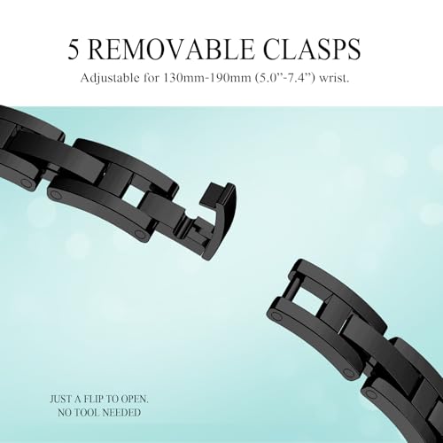 Image of Missair Thin Band Compatible with Apple Watch 38mm 40mm 41mm 42mm 44mm 45mm 46mm 49mm for Women, Slim Bracelet Designer Dressy Stainless Steel Metal Strap for iWatch Series 11 10 9 8 7 6 5 4 SE Ultra