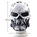 Senmortar Airsoft Mask Full Face Skull Wildfire Masks Tactical Eyes Protection Creepy Costume for Paintball Halloween Cosplay Party BBS Gun Shooting Game