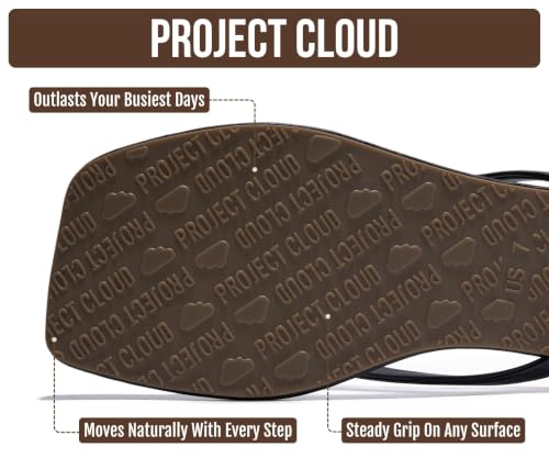 Project Cloud Project Cloud Square Toe Flip Flops For Women-Sandals Women