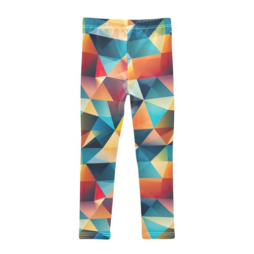 Kids High Waist Colorful Triangle Leggings for Toddler Girls 4T 202b25812