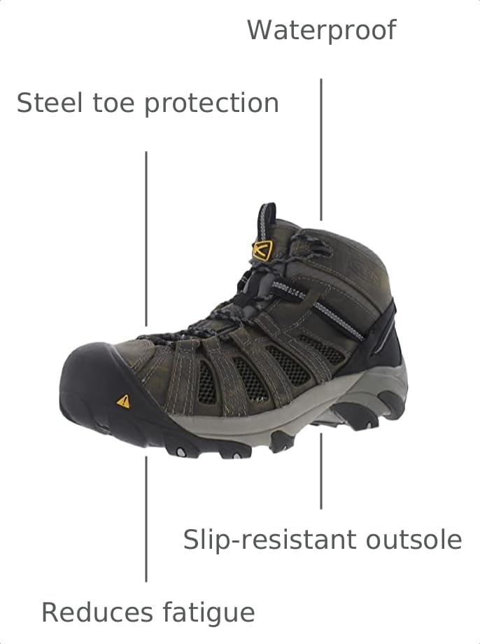 Image of KEEN Utility Men's Flint Mid Steel Toe Work Boot