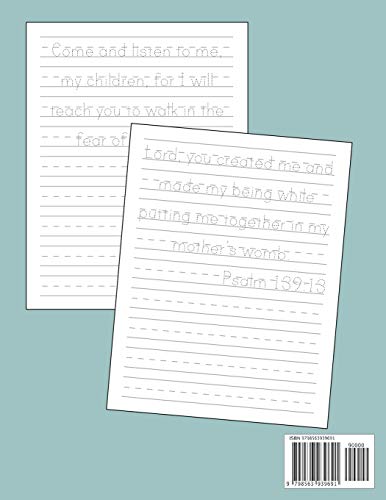 Bible Verses Printing Practice Workbook: for Kids - Image 2