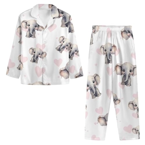 Modysero Two Piece Pajama Set Long Sleeve Loose Fit Collar Neck Novelty Pattern Mans Womens Loungerwear Set with Pocket 6