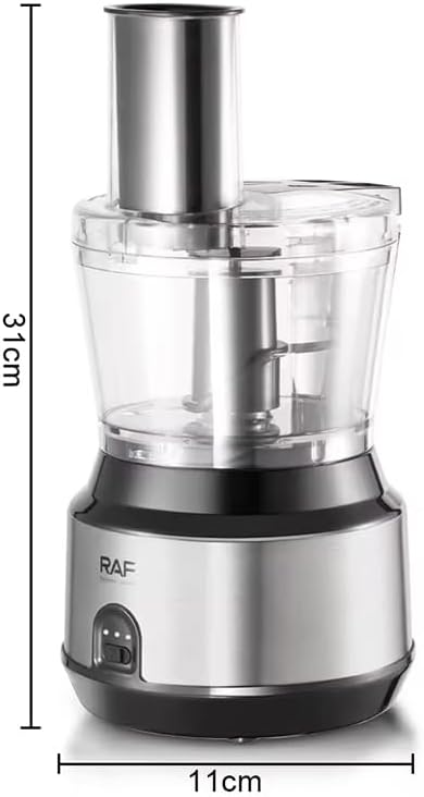 RAF R.2862 Cordless Food Processor with dimensions (31cm height, 11cm width).