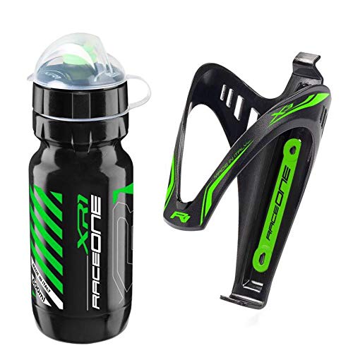 Raceone.it - KIT Race Duo X3 (2 PCS): Porte-Bidon pour Vélo X3 + Bouteille d'eau de vélo XR1 - Cycling/VTT/Gravel. 100% Made in Italy Cover