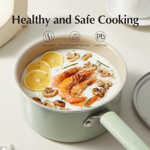 Redchef-Ceramic-Nonstick-Saucepan-with-Lid-25QT-Small-Cooking-Pot-Non-Toxic-Sauce-Pans-for-Kitchen-Cool-Handle-PFAS-Free-Compatible-with-All-Cooktops-Green Redchef Ceramic Nonstick Saucepan with Lid 25QT Small Cooking Pot Non Toxic Sauce Pans for Kitchen Cool Handle PFAS Free Compatible with All Cooktops Green
