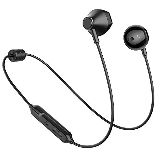 Picun Bluetooth Headphones, V4.1 Wireless Headphones 10 Hrs Battery IPX5 Waterproof Sport Wireless Earbuds with HD Mic, Comfort Premium Stereo Sound Earphones Magnetic for Running (Black)