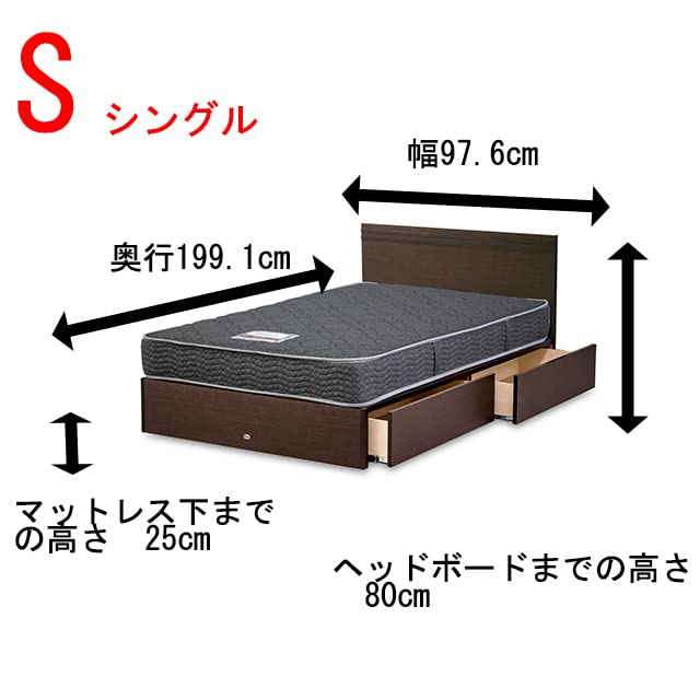 Amazon｜シモンズ ベッドフレーム＆ポケットコイルマットレス付
