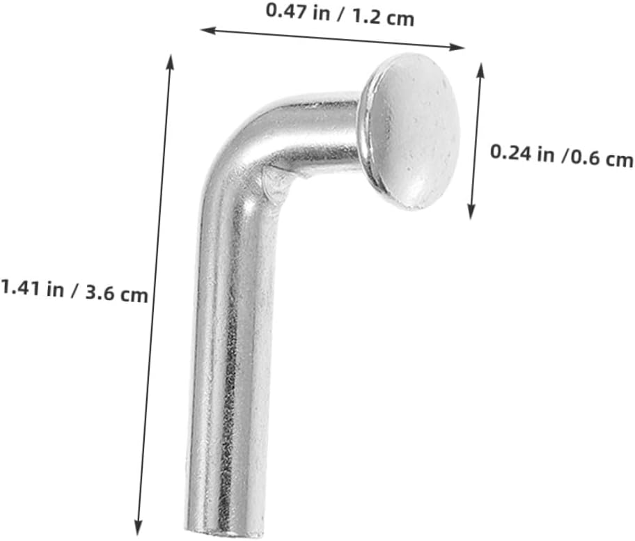 NUOBESTY 100pcs Heavy Duty L-Shaped Rack Pins Galvanized Steel 6x50mm Flat Head Rivet Safety Locking Pins for Pallet Racking Warehouse Shelving Accessories