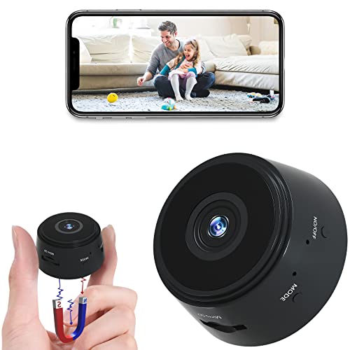 Kestanlora Cámara oculta inalámbrica WiFi con detección de movimiento de visión nocturna, mini cámara espía Full HD 1080P, cámaras de seguridad para el hogar, mascotas, niños