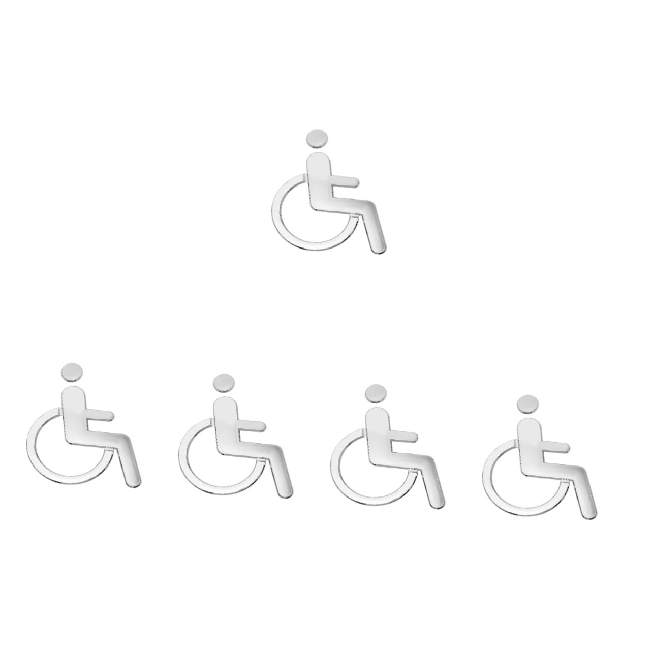 Mobestech 5piezas Señal De Inodoro Para Discapacitados Placa De Aseos De Abs Para Públicos Instalación y