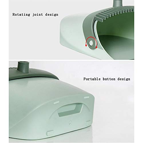 LVUNZJCA Besen und Kehrschaufel Set Haushalt Kleine Klappbesen Kehrschaufel Set Reinigungsbesen Kombination für Kehren – Bild 6