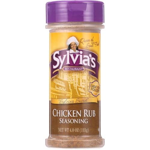 Sylvia’s Chicken Rub Seasoning, Perfect Poultry Seasoning, Roast Chicken Rub, BBQ Rub, 4oz Container