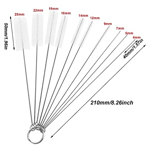 Shisha Reinigungsset Bürsten Set 11Stück Schlauchbürsten Set Kleine Reinigungsbürste Rohrbürste Flasche… – Bild 4