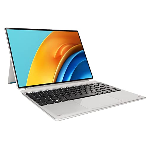 ciciglow Computadora Portátil 2 en 1, Pantalla Táctil IPS HD 3K de 12.3, para CPU Intel J4125 Quad Core, con Teclado Magnético, WiFi de 2.4GHz / 5GHz, Batería de 6000mah, Computadora