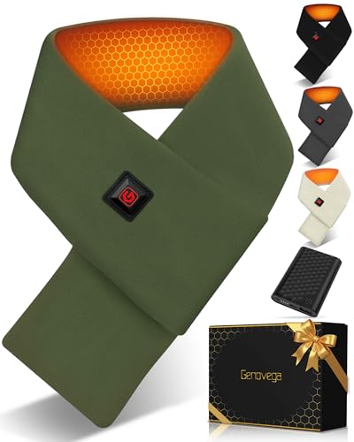 Heated Scarf Heating Camping Gears for Men Women Winter Outdoor Snowboard Snowmobile Essential Hunting Equipment Hiking Supplies Cycling Skiing Warm Accessories Motorcycle Ice Fishing Valentine Gifts