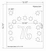 13 Star Field Stencil - Bennington- Messy-US/American Flag - 14.75 x 12.25 Inches #2