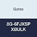 Gates 8G-6FJXSP XBULK MegaCrimp Couplings, Female JIC 37 Flare Swivel, Zinc Plated Carbon Steel, 2.67", 1/2" ID (Pack of 125)